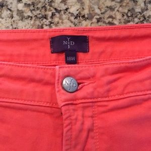 NYDJ crop jeans. Size 18 W. Melon. Great used cond